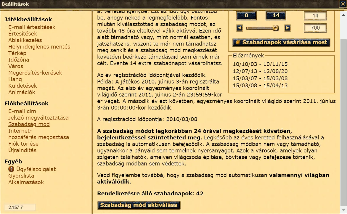 Szabadsagon Leszek A Kovetkezo Heten De Nem Szeretnem Emiatt Elveszteni A Varosaim Mi Tehetek Innogames Support